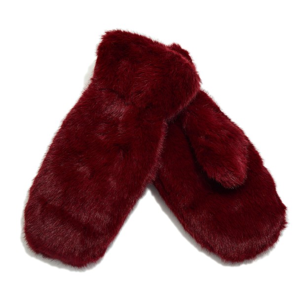 Fur Mitten Gloves

- One Size
- 95% Polyester / 5% Spandex 

