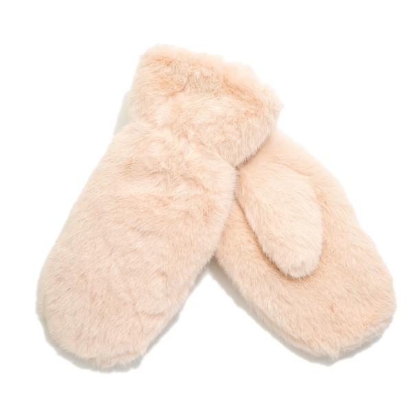 Wholesale fur Mitten Gloves One Polyester Spandex