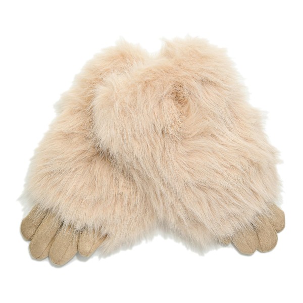 Wholesale folded Fur Cuff Gloves One Fits Most Polyester Spandex