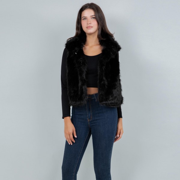 Faux Fur Vest

- One Size Fits Most
- 100% Polyester

