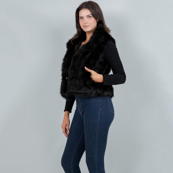 Faux Fur Vest

- One Size Fits Most
- 100% Polyester

