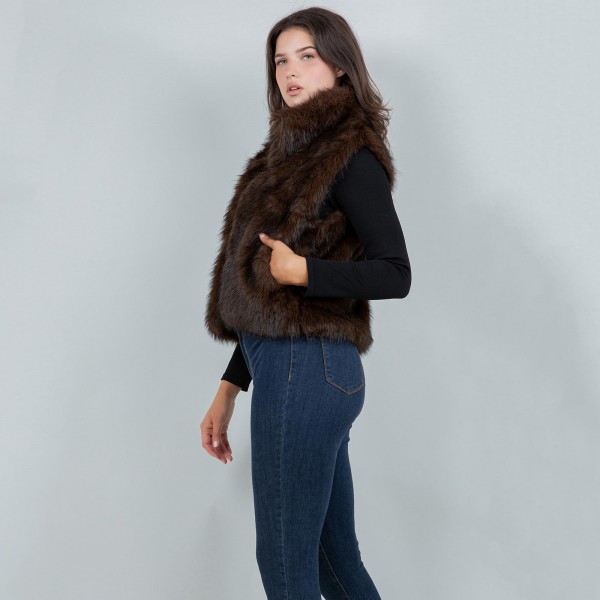 Faux Fur Vest

- One Size Fits Most
- 100% Polyester

