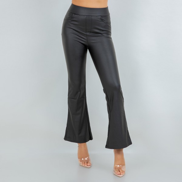 Women's High Rise Straight Leg Vegan Leather Pants (6-Pack)

- Full-Length
- 75% Polyamide / 15% Elasthanne / 10% Pu
