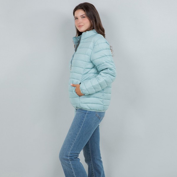 Quilted Puffer Jacket

- Full Zipper Closure
- Two Zipper Pockets
- 100% Polyester
