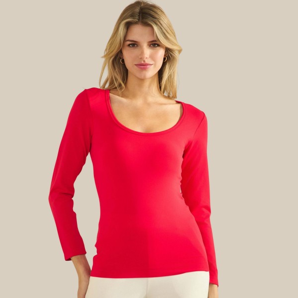 Sculpted Chic Seamless Long Sleeve Top

- Scoop Neckline
- Smooth
- Soft and stretchy fabric
- Durable
- 92% Nylon 8% Spandex