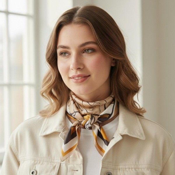 Large Rose Print Bandana Scarf

- Multi-Use: Scarf, Bandana, Bag Tie ETC
- Approximately 35"L X 35"W
- 100% Polyester