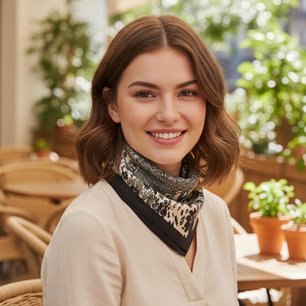 Watercolor Floral Print Bandana Scarf

- Multi-Use: Scarf, Bandana, Bag Tie ETC
- Approximately 35"L X 35"W
- 100% Polyester