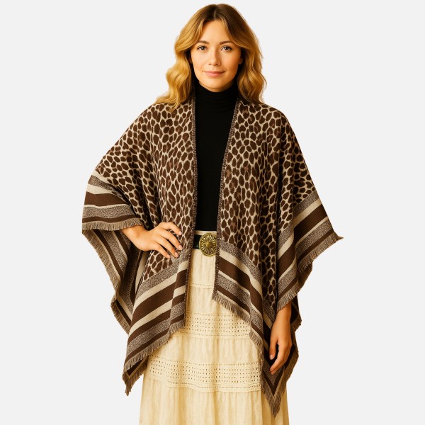 Do Everything In Love Bordered Animal Print Ruana

- One Size Fits Most ( 0-14)
- 100% Polyester

