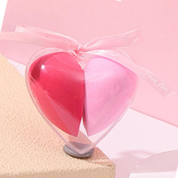 Set Of Two Makeup Blenders With Heart Case 

- Approximately 3.25" L