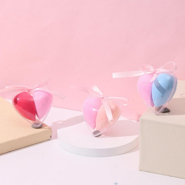 Set Of Two Makeup Blenders With Heart Case 

- Approximately 3.25" L