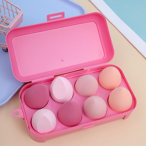 Set Of Eight Beauty Blenders 

- Multicolor
- Case Included 
- Approximately 6.5" L