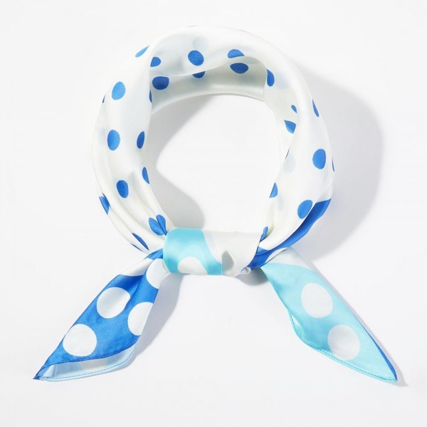 Polka Dot & Color Block Print Bandana Scarf

- Multi-Use: Scarf, Bandana, Bag Tie ETC
- Approximately 27.5"L X 27.5"W
- 100% Polyester