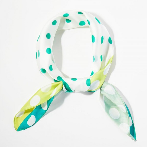 Polka Dot & Color Block Print Bandana Scarf

- Multi-Use: Scarf, Bandana, Bag Tie ETC
- Approximately 27.5"L X 27.5"W
- 100% Polyester
