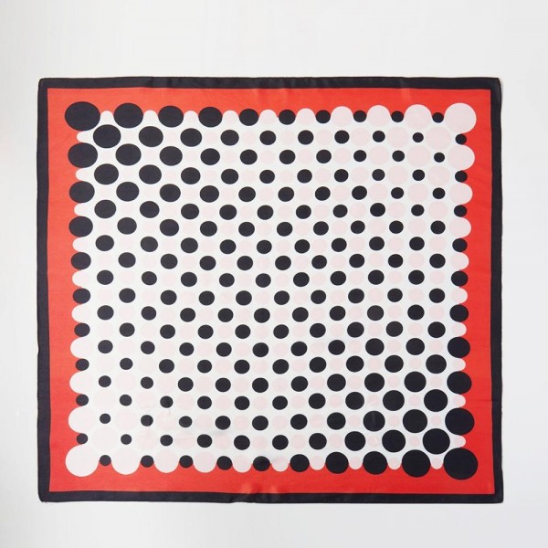 Polka Dots Print Bandana Scarf - Multi-Use: Scarf, Bandana, Bag Tie ETC - Approximately 27.5"L X 27.5"W - 100% Polyester view 5