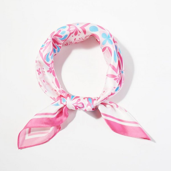 Garden Tile Mosaic Print Bandana Scarf

- Multi-Use: Scarf, Bandana, Bag Tie ETC
- Approximately 27.5"L X 27.5"W
- 100% Polyester