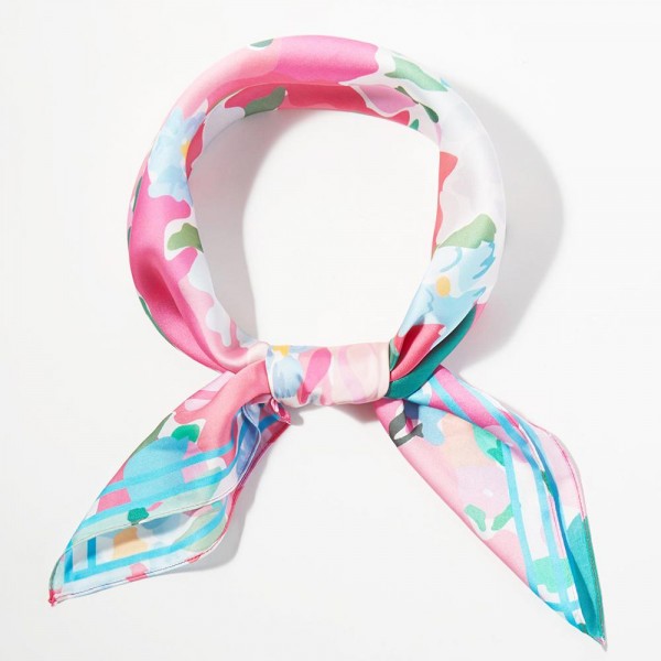 Abstract Garden Print Bandana Scarf

- Multi-Use: Scarf, Bandana, Bag Tie ETC
- Approximately 27.5"L X 27.5"W
- 100% Polyester