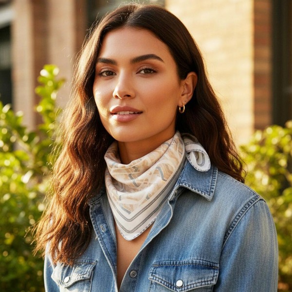 Abstract Tribal Print Bandana Scarf

- Multi-Use: Scarf, Bandana, Bag Tie ETC
- Approximately 27.5"L X 27.5"W
- 100% Polyester