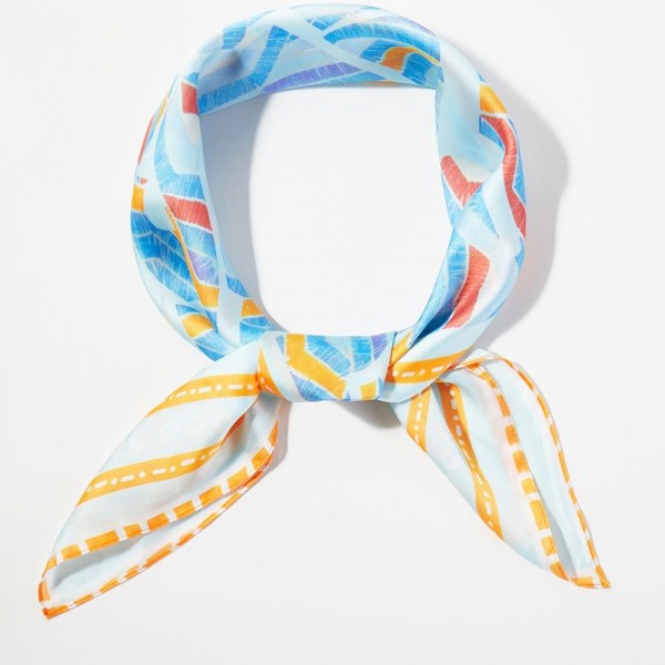 Abstract Tribal Print Bandana Scarf

- Multi-Use: Scarf, Bandana, Bag Tie ETC
- Approximately 27.5"L X 27.5"W
- 100% Polyester