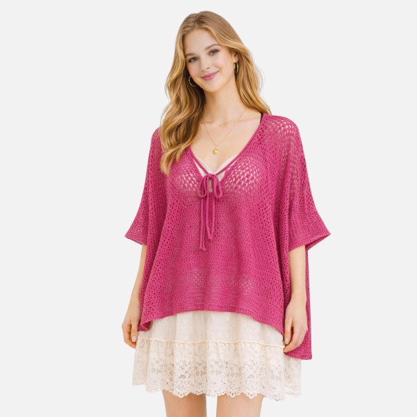 Do Everything In Love Crochet Poncho 

- Approximately 23.6" L X 29.5" W
- 100% Polyester 