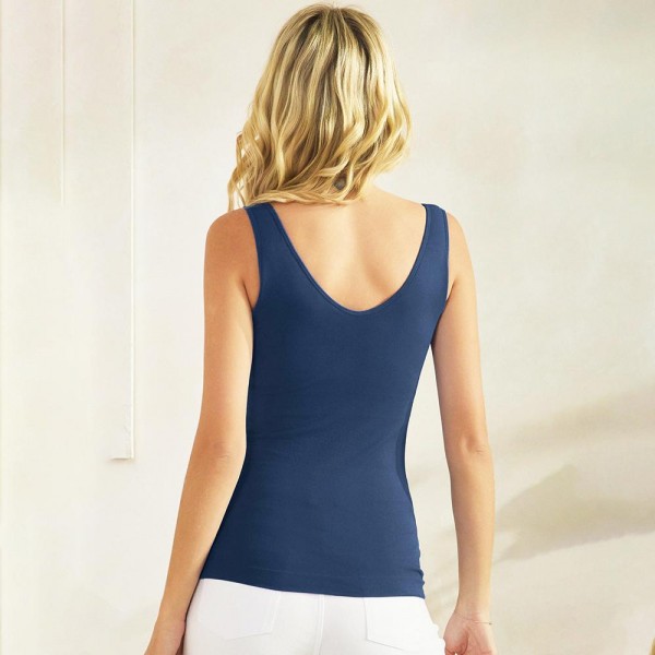 Seamless Tank With Built-In Bra 

- Self Fabric Binding 
- 92% Nylon 8% Spandex