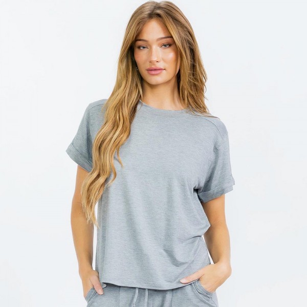 French Terry Lounge Set (6-Pack)

Top:
- Crew Neck
- Rolled Sleeves
- Soft & Breathable
- Relaxed Silhouette

Bottom:
- Relaxed Fit
- Elastic Waistband With Adjustable Drawstring
- Two Front Patch Pockets 
- Soft & Breathable 

- 95% Rayon / 5% Spandex 