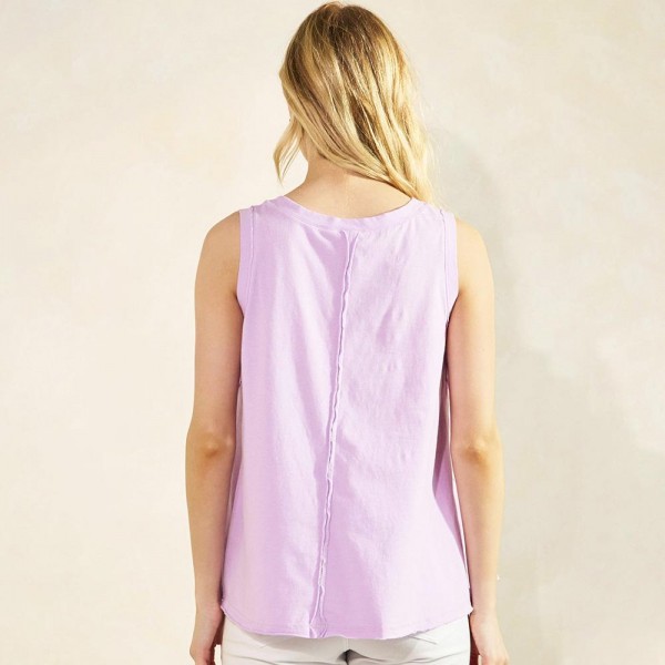 Raw Edge Tank Top (6-Pack)

- Round Neck
- Soft To Touch 
- 100% Cotton 