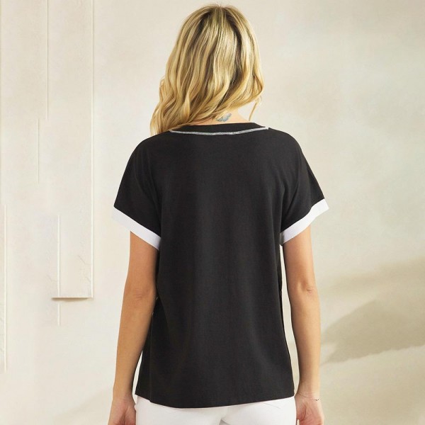 Two Tone T-Shirt With Contrast Seam (6-Pack)

- Round Neck 
- Sculpted Side Seams 
- Soft & Breathable 
- 100% Cotton 
