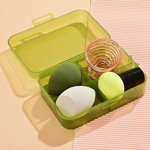 Set Of Three Beauty Blenders & Holder 

- Travel Cade Included
- Approximately 5" T X 3.5" L