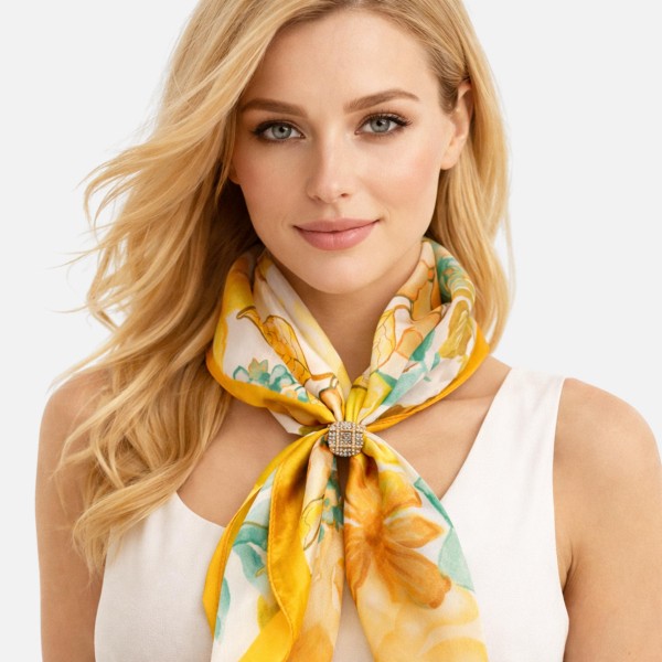 Do Everything In Love Metal Scarf Ring Featuring Studded Pearls & Rhinestone 

- Approximately 1" L 