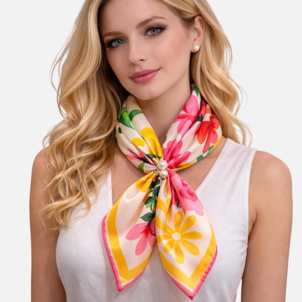 Do Everything In Love Wrap Scarf Ring Featuring Pearls 

- Approximately 1" L 