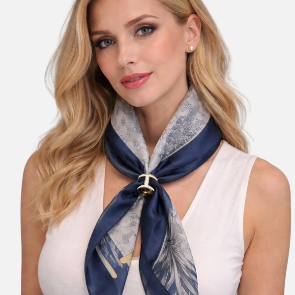 Do Everything In Love Metal I Shaped Enamel Scarf Ring

- Approximately 1" L 