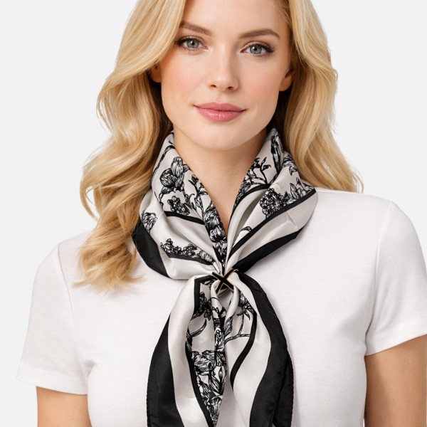 Do Everything In Love Metal Enamel X Scarf Ring 

- Approximately 1" L 