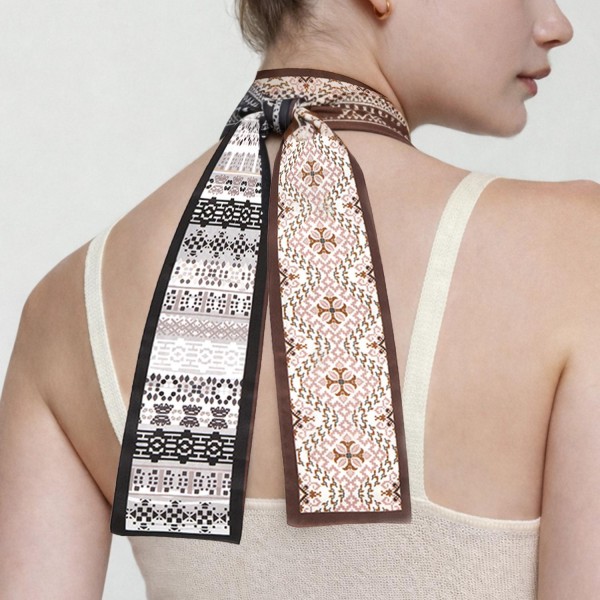 Do Everything In Love Double Sided Aztec Print Skinny Scarf

- Multi-Use: Scarf, Hair Bow, Bag Tie ETC
- Approximately 47" L X 3" W
- 100% Polyester