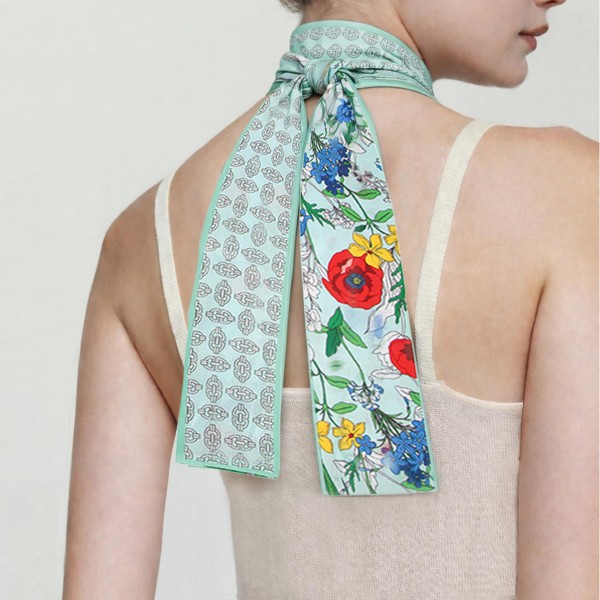 Do Everything In Love Floral Print Skinny Scarf

- Multi-Use: Scarf, Hair Bow, Bag Tie ETC
- Approximately 47" L X 3" W
- 100% Polyester