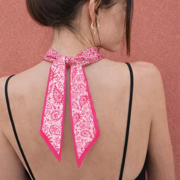 Do Everything In Love Paisley Print Skinny Scarf

- Multi-Use: Scarf, Hair Bow, Bag Tie ETC
- Approximately 35" L X 2" W
- 100% Polyester