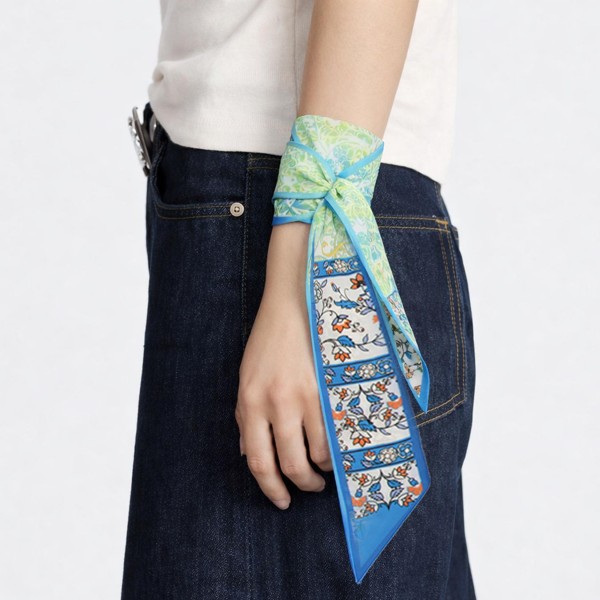 Do Everything In Love Floral & Paisley Print Skinny Scarf

- Multi-Use: Scarf, Hair Bow, Bag Tie ETC
- Approximately 35" L X 2" W
- 100% Polyester