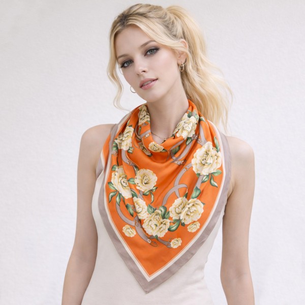 Do Everything In Love Floral Print Bandana Scarf

- Multi-Use: Scarf, Bandana, Bag Tie ETC
- Approximately 27.6" L X 27.6" W
- 100% Polyester