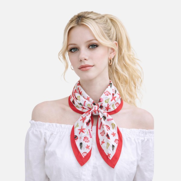 Do Everything In Love Beach Day Print Bandana Scarf

- Multi-Use: Scarf, Bandana, Bag Tie ETC
- Approximately 27.6" L X 27.6" W
- 100% Polyester