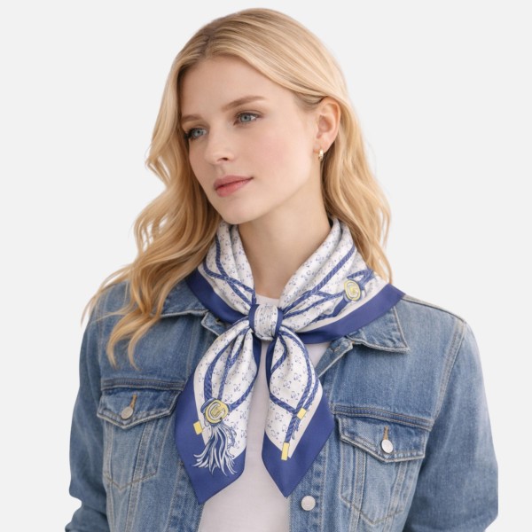 Do Everything In Love Tassel Print Bandana Scarf

- Multi-Use: Scarf, Bandana, Bag Tie ETC
- Approximately 27.6" L X 27.6" W
- 100% Polyester