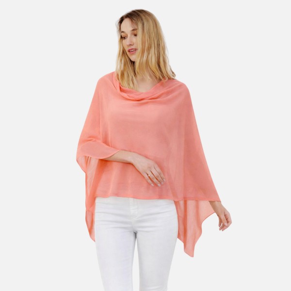 Sheer Knit Cropped Poncho 

- One Size Fits Most 
- 100% Polyester 