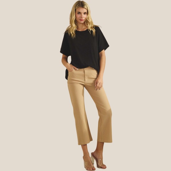 Loose Fit Short Sleeve Top (6-Pack)

- Ribbed
- Crew Neckline
- Short Sleeve
- Curved Hem
- Soft & Breathable
- 95% Viscose 5% Spandex 