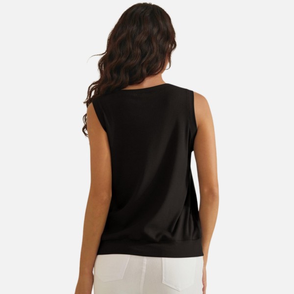 Ribbed Loose V-Neck Tank Top (6-Pack) - V Neckline - Sleeveless - Relaxed Fit - Ribbed - 95% Viscose 5% Spandex Pack Breakdown: S-2, M-2, L-2 view 5