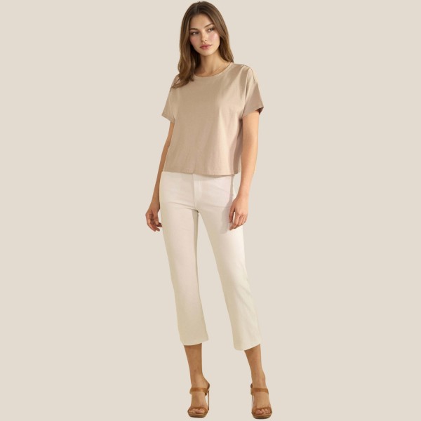 Cotton Crewneck Cropped Short Sleeve Top (6-Pack)

- Relaxed Fit 
- Soft & Breathable 
- 100% Cotton 