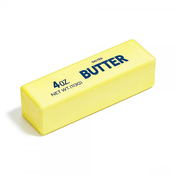 Butter Stick Squishy Toy

- Soft novelty squishy toy designed to look like a classic butter stick.
- Ages 3+
- Approximately 5.5" L