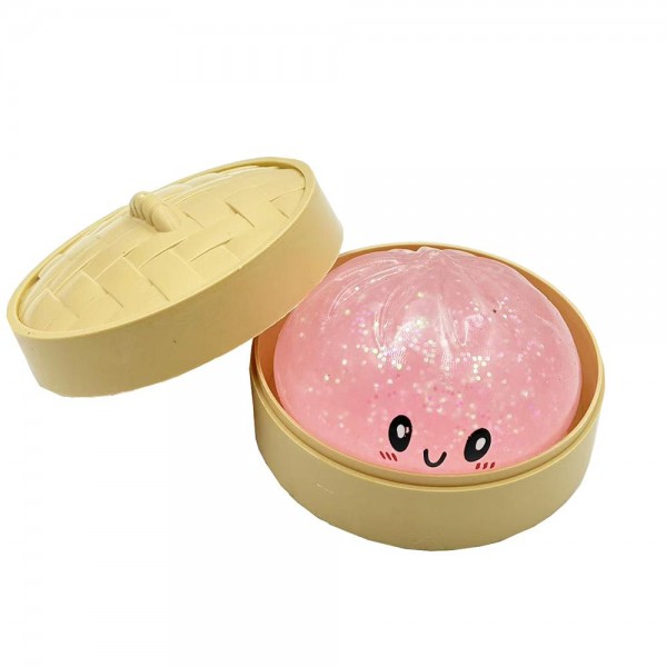 Dumpling Squishy Toy

Cute novelty squishy toy designed as a smiling dumpling in a bamboo-style steamer. Perfect for gifts, impulse buys, and food-themed novelty displays.

- Ages 3+
- Approximately 3" L