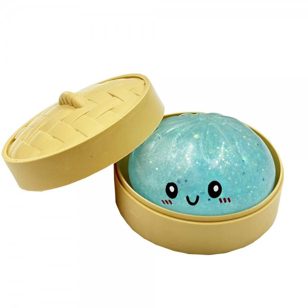 Dumpling Squishy Toy

Cute novelty squishy toy designed as a smiling dumpling in a bamboo-style steamer. Perfect for gifts, impulse buys, and food-themed novelty displays.

- Ages 3+
- Approximately 3" L