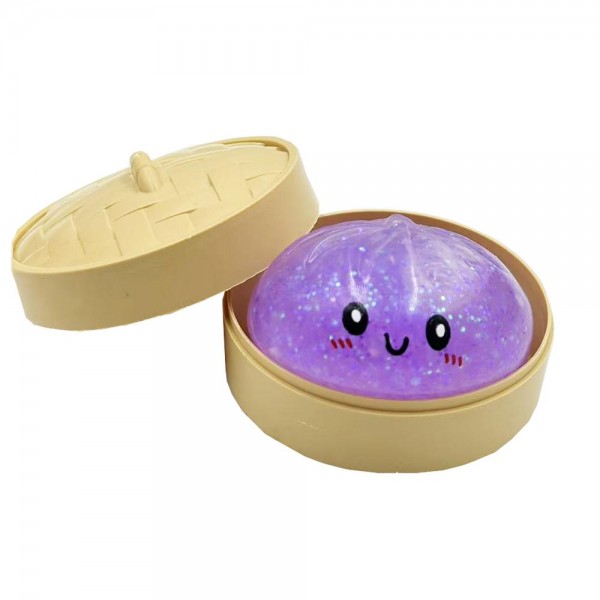 Dumpling Squishy Toy

Cute novelty squishy toy designed as a smiling dumpling in a bamboo-style steamer. Perfect for gifts, impulse buys, and food-themed novelty displays.

- Ages 3+
- Approximately 3" L
