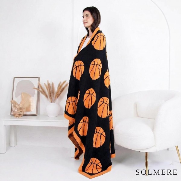 Solmere Blanket – 3D Basketball Blanket

Wrap yourself in pure indulgence. Our Solmere Blanket combines a fashion-forward design with an irresistibly soft hand-feel that’s as beautiful as it is cozy.

- Luxuriously Soft – Crafted from ultra-plush, high-quality fibers you’ll want to snuggle into all season long.

- Perfectly Sized – Approximately 50” W x 60” L, perfect for draping over your sofa, bed, or yourself.

- Premium Craftsmanship – 100% polyester for lasting softness, warmth, and easy care.

- Thoughtful Packaging – Each blanket is tied with a branded ribbon in a bow and includes two cards: one featuring the SOLMERE brand and another showcasing a high-quality image of the blanket’s print. Individually packaged

Once you touch it, you’ll understand why SOLMERE blankets are love at first feel.

View more SOLMERE Blankets, Fall / Winter 2025, Blankets and Pillows