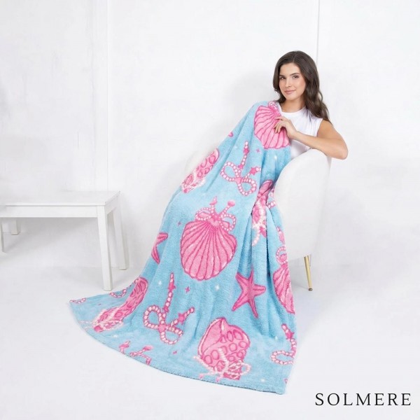 Solmere Blanket – Nautical Blanket

Wrap yourself in pure indulgence. Our Solmere Blanket combines a fashion-forward design with an irresistibly soft hand-feel that’s as beautiful as it is cozy.

- Luxuriously Soft – Crafted from ultra-plush, high-quality fibers you’ll want to snuggle into all season long.

- Perfectly Sized – Approximately 50” W x 60” L, perfect for draping over your sofa, bed, or yourself.

- Premium Craftsmanship – 100% polyester for lasting softness, warmth, and easy care.

- Thoughtful Packaging – Each blanket is tied with a branded ribbon in a bow and includes two cards: one featuring the SOLMERE brand and another showcasing a high-quality image of the blanket’s print. Individually packaged

Once you touch it, you’ll understand why SOLMERE blankets are love at first feel.

View more SOLMERE Blankets, Fall / Winter 2025, Blankets and Pillows