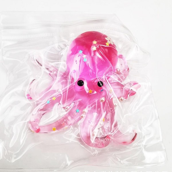 This translucent jelly octopus is a wiggly, tactile novelty toy that customers of all ages love. Made from a soft, stretchy gel material with a squishy, flexible body and dangling tentacles, it delivers a uniquely satisfying sensory experience. The see-through finish gives it a fun, eye-catching look on display. Perfect for novelty boutiques, toy retailers, and gift shops — it drives impulse purchases and excites customers on contact. A must-have for any squishy and novelty toy assortment.